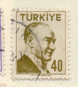 Turkey 1957 Early Issue Fine Used 40k. 093054