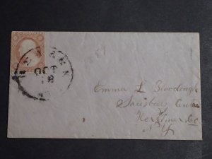 US 1858 SC #26 3c Washington Newark NY Cover