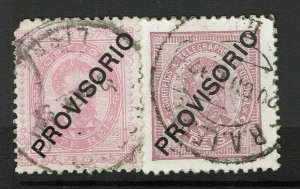 Portugal SC# 83 and 84, Used, Hinge Remnants, 83 lg pg remnant - S9843