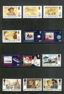 GUERNSEY Europa (58) All Mint Unused Stamps Most Lightly Hinged