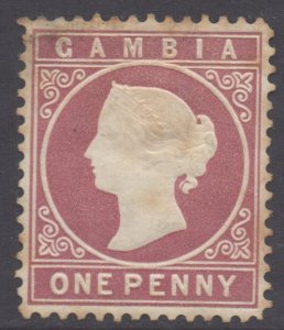 Gambia Scott 6, 1880 Victoria 1d MH*