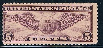 USA C12: 5c Winged Globe, single, MNH, AVG