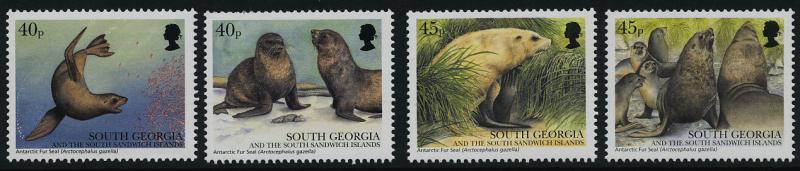 South Georgia 286-9 MNH Antarctic Fur Seals, Marine Mammals