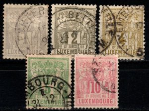 Luxembourg #48-52 F-VF Used CV $3.60 (X5012)