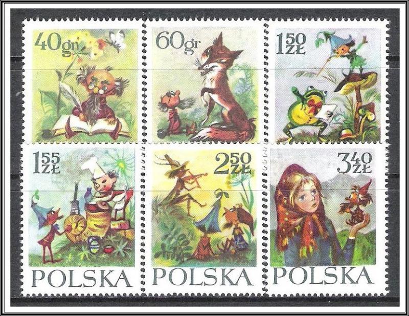 Poland #1105-1110 Orphan Mary & The Dwarfs MNH