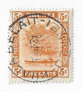 Brunei Sc #49 5c orange used with CDS