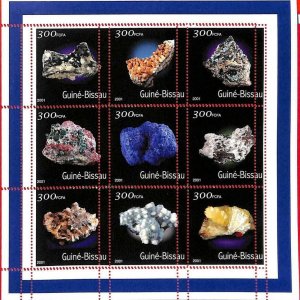 A0874 -  GUINEA-BISSAU -  ERROR   MISSPERF SHEET - NATURE: Minerals  2001