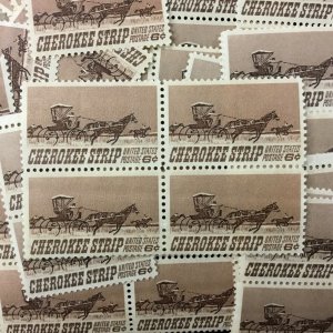  1360   Cherokee Strip Opening   100  MNH   06 cent stamps.   Issued in 1968 