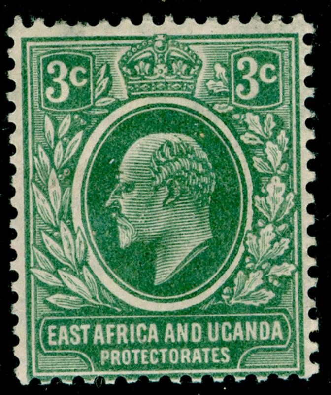 EAST AFRICA and UGANDA SG35, 3c grey-green, M MINT. Cat £21.