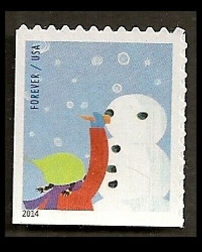 US 4942 Winter Fun Snowman F single from ATM booklet 18 MNH 2014