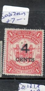 NORTH BORNEO   4C/$1.00  ARMS     SG 87    MOG  P0314A H