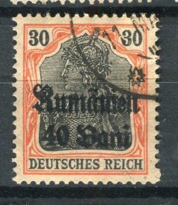 ROMANIA; 1916-18 early WWI Germania MVR Occupation issue used 40b. value