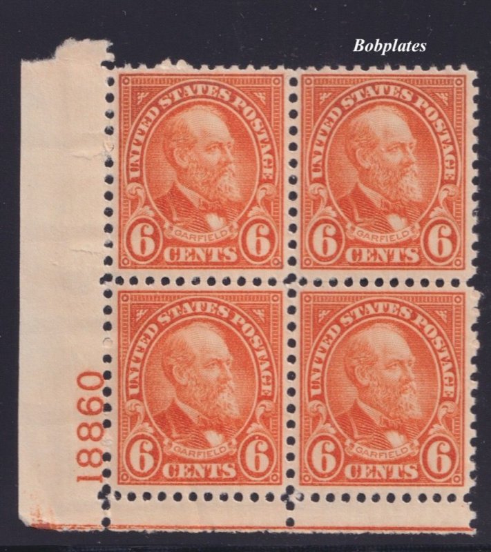 BOBPLATES #638 Garfield Lower Left Plate Block 18860 VF MNH SCV=$20