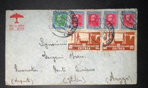 1935 Italian Eritrea Airmail Cover to Ponte Buriano Italy