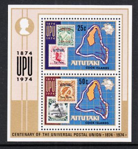 Aitutaki 103a UPU Souvenir Sheet MNH VF