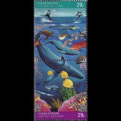 UN-NEW YORK 1992 - Scott# 604a Clean Ocean Set of 2 NH