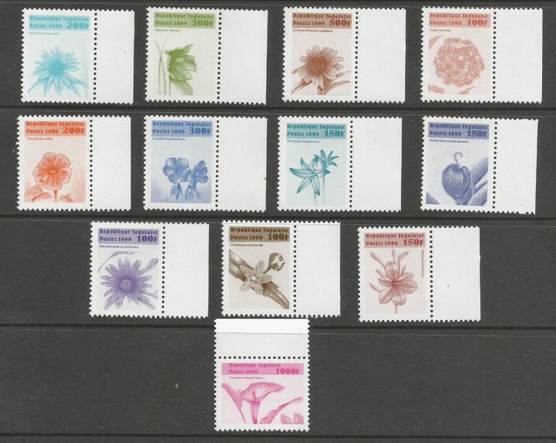 Togo MNH sc# 1862-1873 Flowers