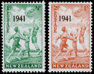 New Zealand Scott B18-B19 (1941) Mint LH VF, CV $6.00 M