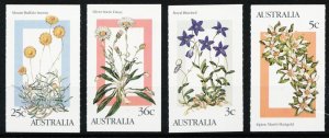 Scarce : 1986 Australia Sc #993-96 Wild Flowers - Mint Hinged Cv$7