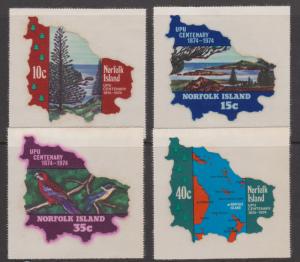 Norfolk Island 1974 UPU Sc#181-184 MNH