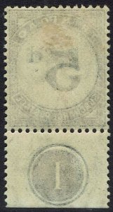 TRINIDAD 1905 POSTAGE DUE 5D PLATE 1 WMK MULTI CROWN CA