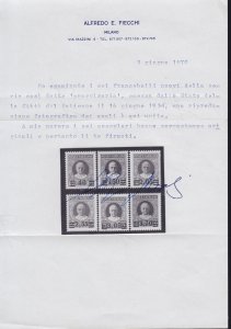 Vatican 1934 Provisional Surcharge set 1st printing MNH ** Genuine, PHOTO CERT 