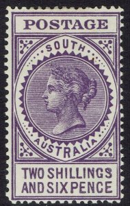 SOUTH AUSTRALIA 1906 QV THICK POSTAGE 2/6 WMK CROWN/A