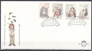 Netherlands, Scott cat. B581-B584. Children & Animals issue. First day cover. ^