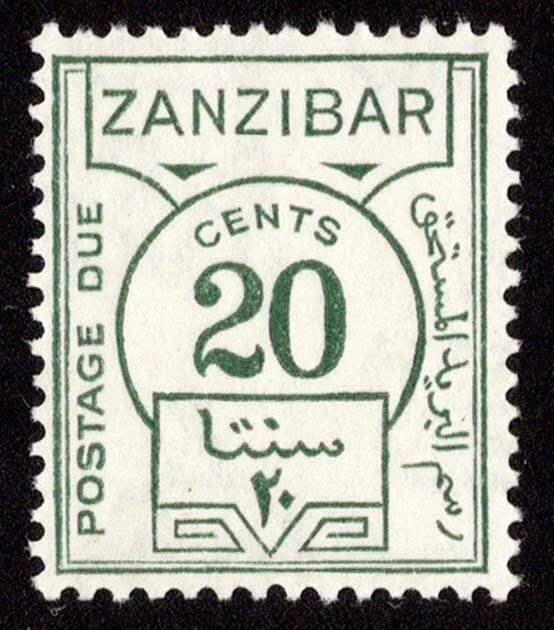 Zanzibar Scott J20 Mint never hinged.