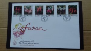 Isle of Man 1988 The 50th Anniversary of the Fuchsia - Association FDC