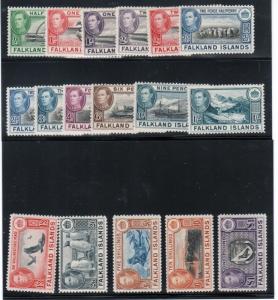 Falkland Islands #84 - #96 Very Fine Never Hinged Set