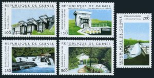 Guinea 1298-1302, MNH. Production of Electrical Power, 1995. Banea Dam,Cascades.