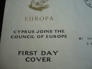 Europa 1962 - Cyprus - First Day Cover for Council of Europe