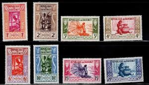 Dahomey Scott 141-148  MH* 1961 stamp set