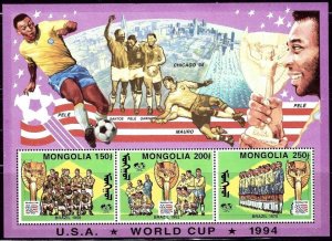 MONGOLIA SHEET WORLD CUP USA SOCCER FOOTBALL