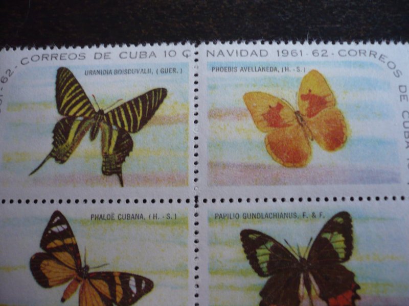 Stamps - Cuba - Scott#696-699 - MNH Block of 4 Se-Tenant