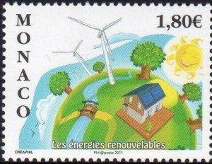 Monaco 2011 MNH Stamps Scott 2617 Renewable Energy