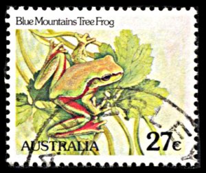 Australia 790a, used, Blue Mountains Tree Frog, new perf.