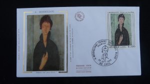 art paintings Modigliani judaica FDC France 1980 (ref 30854)