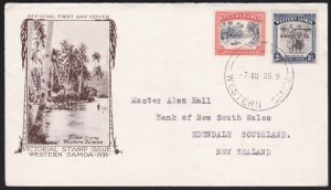 SAMOA 1935 2d & 2½d FDC ex Apia............................................B3841