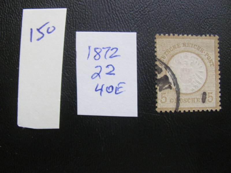 Germany 1872 USED MI. 22 SC 20 FINE 40 EUROS (157)