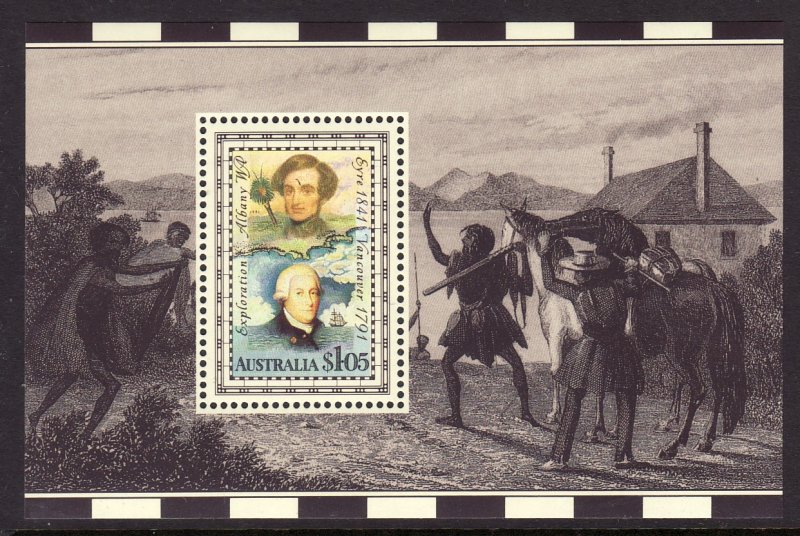 1991 Australia $1.05 George Vancouver & Edward Eyre S/S MNH Sc# 1226a CV $2.25