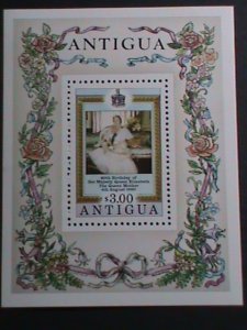 ANTIGUA-1980 SC# 586 QUEEN'S MOTHER ELIZABETH 80TH BIRTHDAY S/S MNH VERY FINE