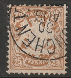 Bavaria 1881 Sc 52 used Munchen CDS