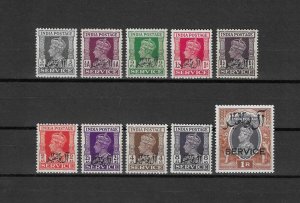 MUSCAT 1944 SG O1/10 MNH Cat £35