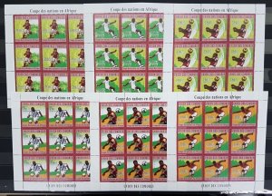 A1103 2010 Comoros Football Stars African Nations Cup 9Set Mnh