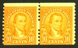 U.S. #603 MINT PAIR OG NH