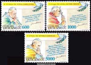 Vatican City Scott 936-938 Mint never hinged.