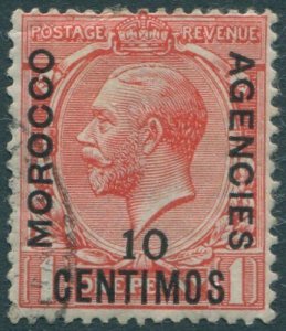 Morocco Agencies 1935 SG154 10c on 1d scarlet KGV FU (amd)