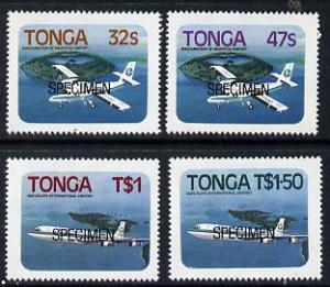 Tonga 1983 Niuafo'ou Airport self-adhesive set of 4 opt'd...